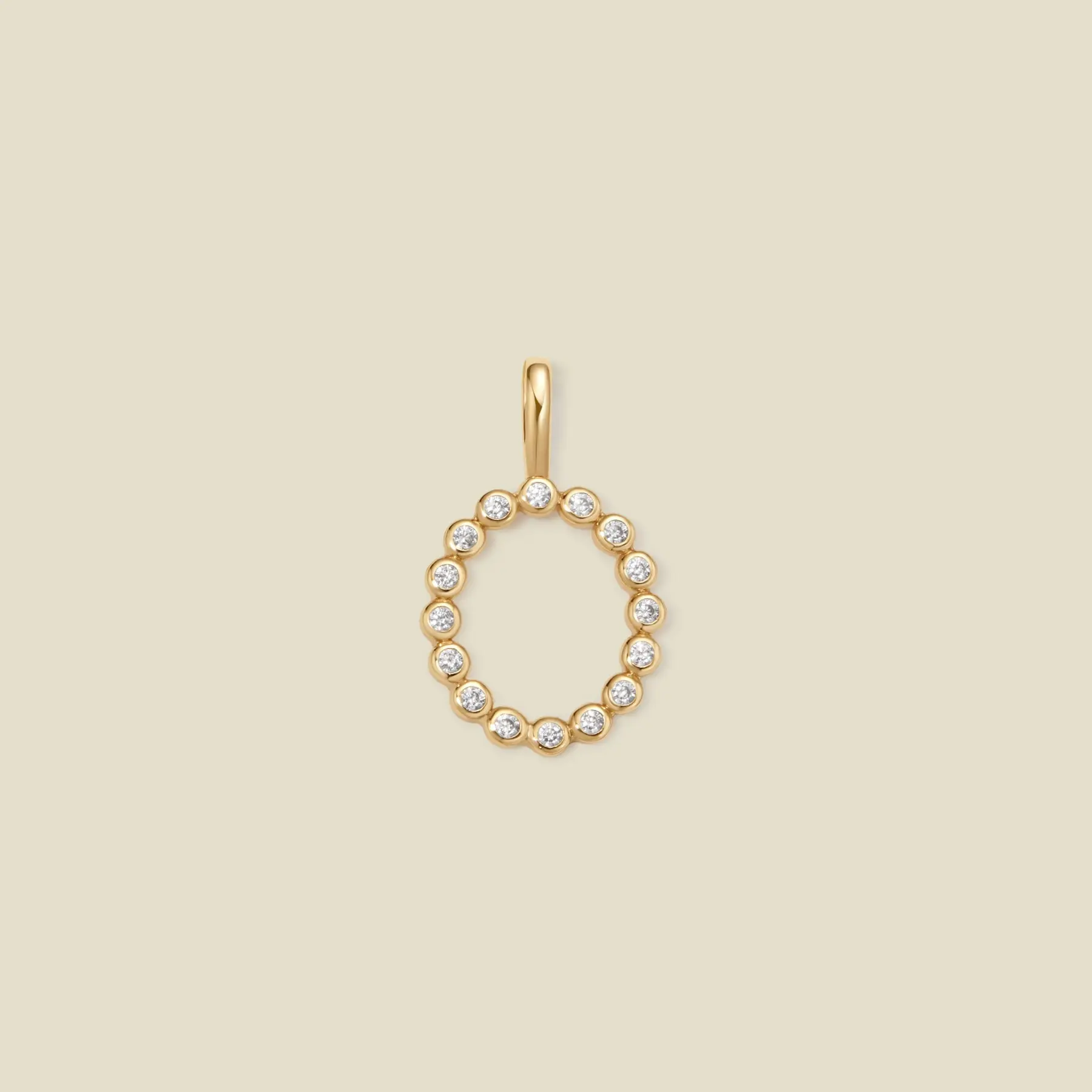 CZ Poppy Initial O Charm CZ Poppy Initial O Charm
