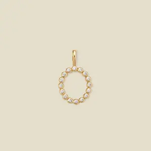 CZ Poppy Initial O Charm
