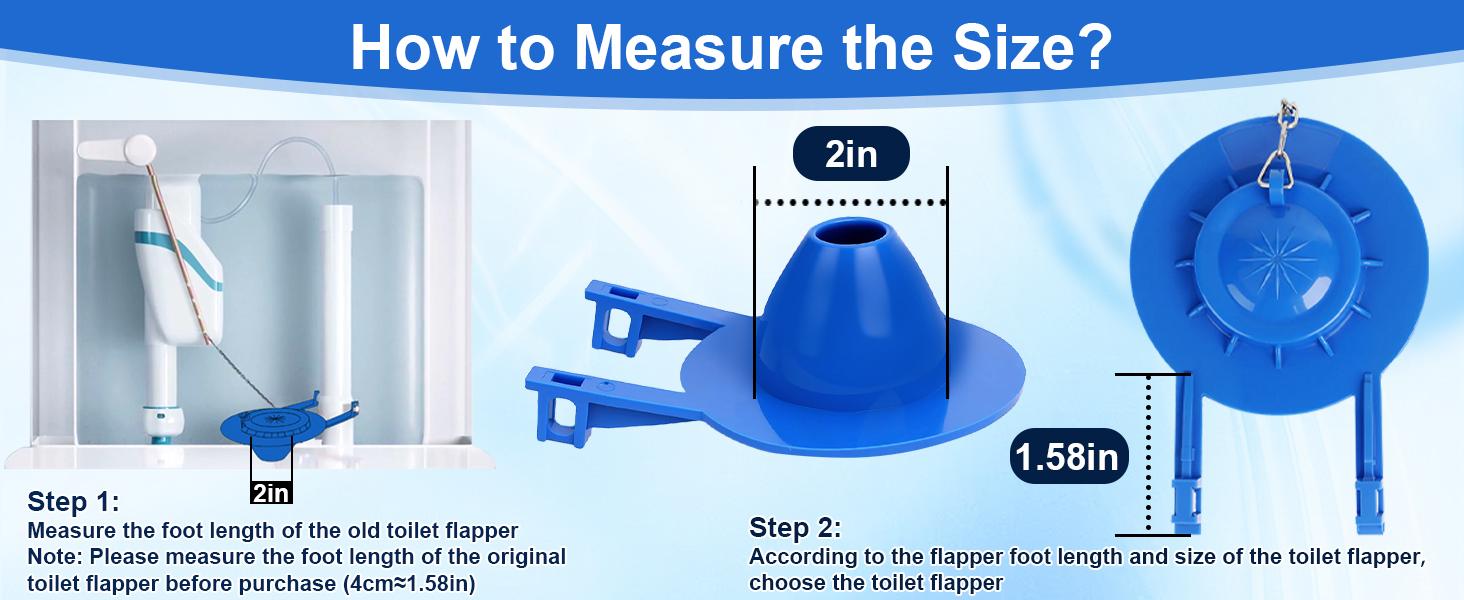 2-Inch Toilet Flapper Replacement Kit Compatible with Most Kohler, American Standard, TOTO & Standard 2″ Flush Valves, High Performance Rubber with Stainless Steel Chain, Easy Install