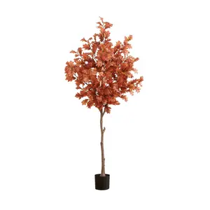 Nearly Natural 6-ft Autumn Oak Artificial Fallree