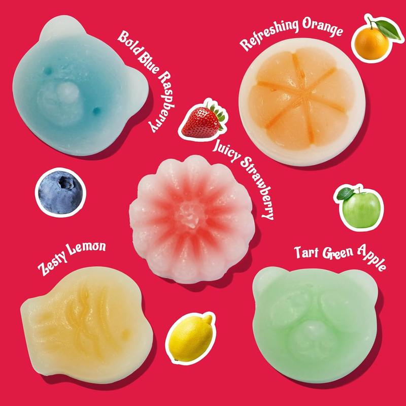 Wax Candy 12oz Bulk Pack, Retro Chewy Wax Candies for Old School Candy Lovers with 55-65 Pieces & 5 Flavors, Nostalgic Sweet Treats