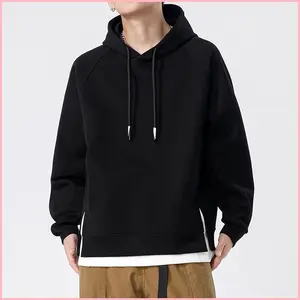 Autumn And Winter Hooded Trendy Sweatshirt For Men, Autumn Loose Solid Color Trendy Long-sleeved Velvet Jacket, Versatile