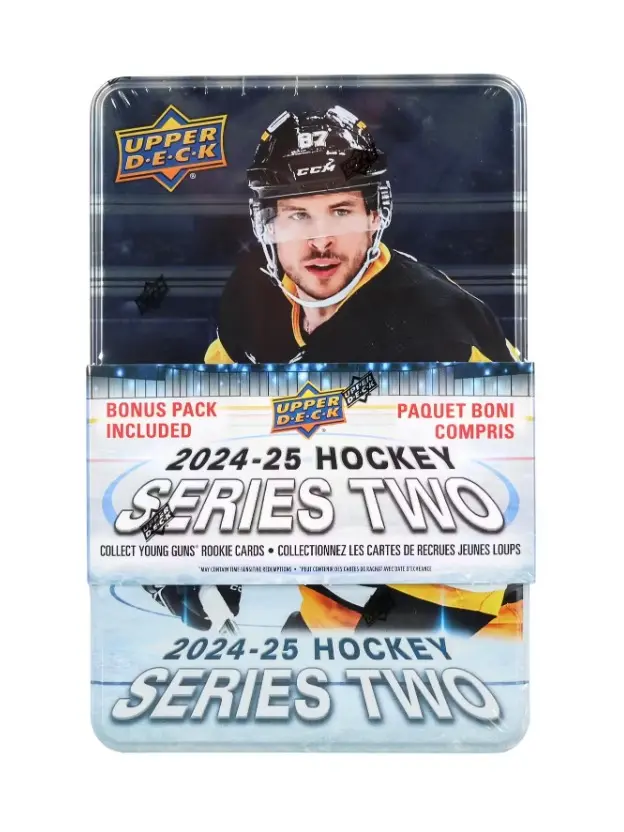 Upper Deck 2024/25 Series Two Hockey Tin with Young Guns & Dazzlers Bonus Pack