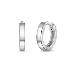 Classic 2mm Polished 7-11mm Baby / Toddler / Kids Earrings Hoop/Huggie - Sterling Silver