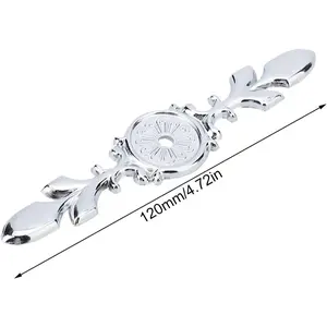 Vintage Zinc Alloy Single Hole Decorative Cabinet Handle Back Plates, 10 Pack 118mm Silver Backplates for Cabinets Closets Drawers