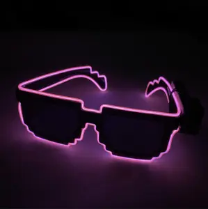 LED Glasses, 3 Modes Light Up Glasses, LED Sunglasses for Festival Party, Eyewear for Party, Music Bars KTV Parties Glasses.