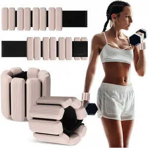 Wrist Weights Set of 2, Wearable Wrist Ankle Weights for Women & Men, Silicone Weighted Bangles Adjustable Arm and Leg Weights for Walking Yoga Pilates Running Dance Gym 2lb