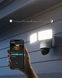 eufy Security Floodlight Camera E340 Wired, 360° Pan and Tilt, 24/7 Recording, Dual-Band Wi-Fi, 2,000 Lumens, Motion-Activated, Dual Camera, HomeBase 3 Compatible, Local Storage, No Monthly Fee｜Spingtok