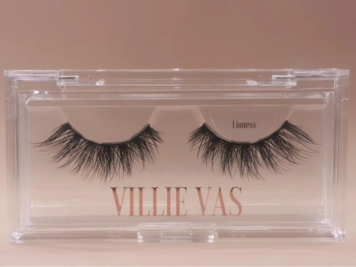 LIONESS LASHES by Villie Vas   Edgy, Criss Cross Fibers Flaring Upwards & Out Lengthen the Eye. The Outer Corners are Amplified and Strikingly Flared. Purrrrfect forQueen of the Jungle Type