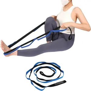 Stretch Strap with Loops, Stretch Bands for Exercise, Physical Therapy Bands, Leg Stretch Bands for Exercise, Pilates Dance Gymnastics Yoga Exercise Band, Unassisted Stretching, 10 Loops Yoga Strap