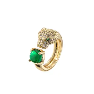 Simone Gold Animal Leopard Ring