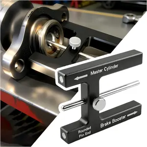 Brake Booster Adjustment Tool Aluminum,Magnetic Brake Adjustment Tool & Master Cylinder for Brakes Distance Adjustments,Professional Brakes Booster Push Rod Tools for Cars,SUVs