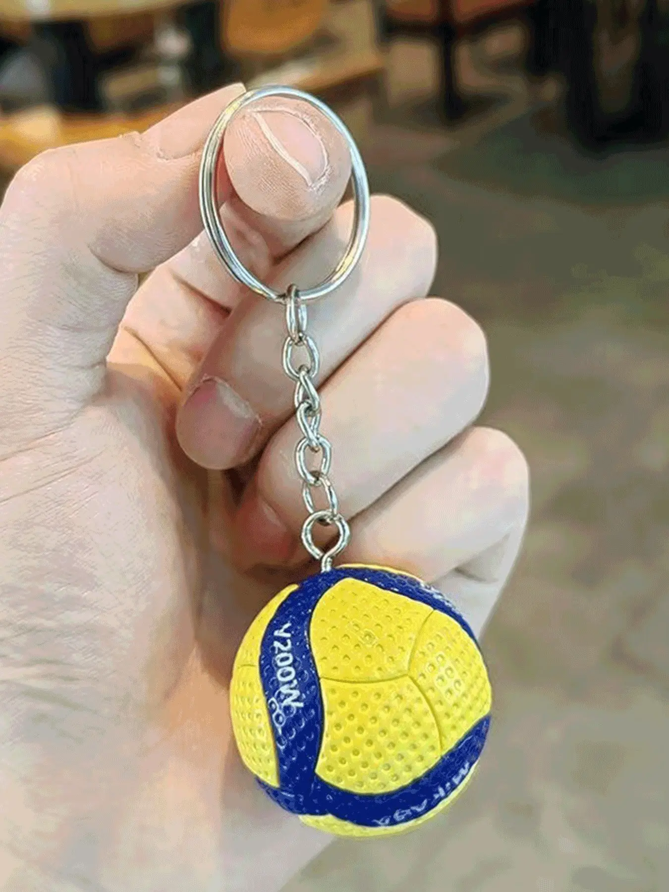 New Volleyball Keychain Creative Backpack Decoration, Student Faux Leather Pendant, Style Car Bag Accessory, Unique Men Gift