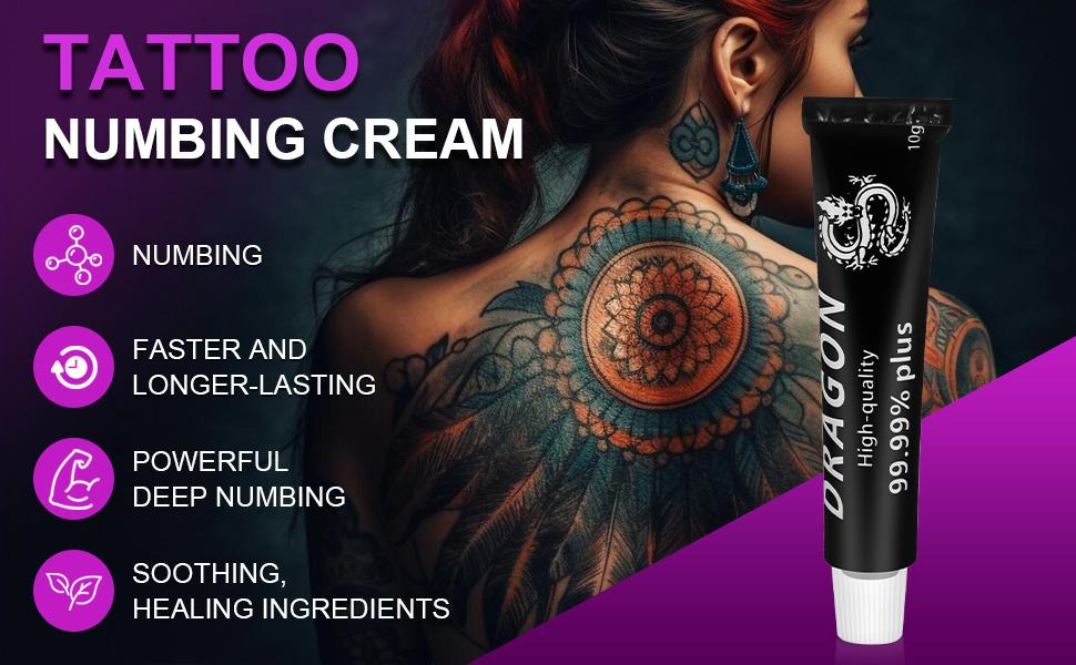 Dragon 99%  Tattoo Numbing Cream – Strong Numb for Piercing, Waxing & Eyebrow Makeup