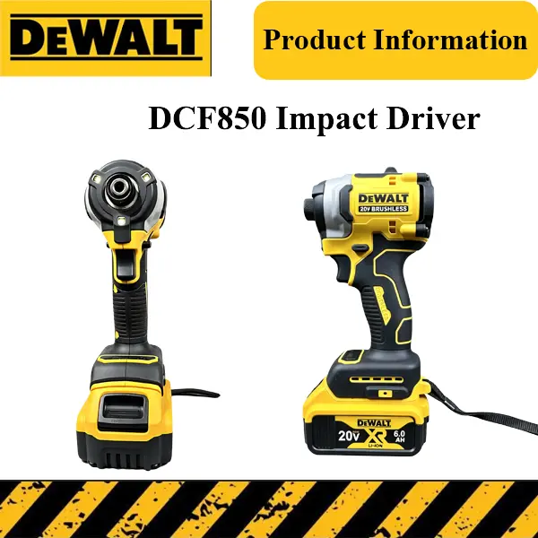 DEWALT DCF850 20V Brushless Cordless Impact Driver - 206.2N.m Max