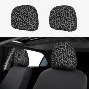 Panther Theme Car Headrest Covers, Dual-Sided Print Polyester Fiber, Universal Seat Pillow Protector for Cars and Trucks, Decorative Auto Accessories