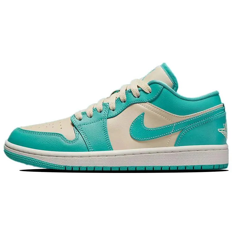 Jordan Air 1 Low Tropical Teal Sandy Beige' Retro Basketball Shoes Green Women's DC0774-131