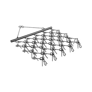 fathersdaygift VEVOR Drag Harrow, 5x 4.5 ft Durable Chain Harrow with 60 Sharp Teeth, Suitable for ATV UTV Tractor, Ideal for Soil Preparation, Seeding, Smoothing Landscapes, and Yard Gravel Driveway Maintenance