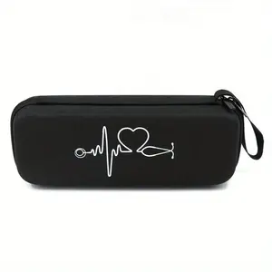 Heartbeat Line Pattern Stethoscope Storage Case, 1 Count Dust-proof Stethoscope Carry Bag, Durable Lightweight Organizer, Travel Carry Bag for Medical Diagnosis Accessories, Organiser, Storage Pouch