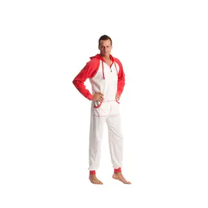 Red White Footless One-Piece Pajama Onesie