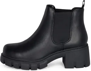 Jtelle - Dance Womens Platform Chelsea Boots Chunky Block Heel Lug Sole Booties