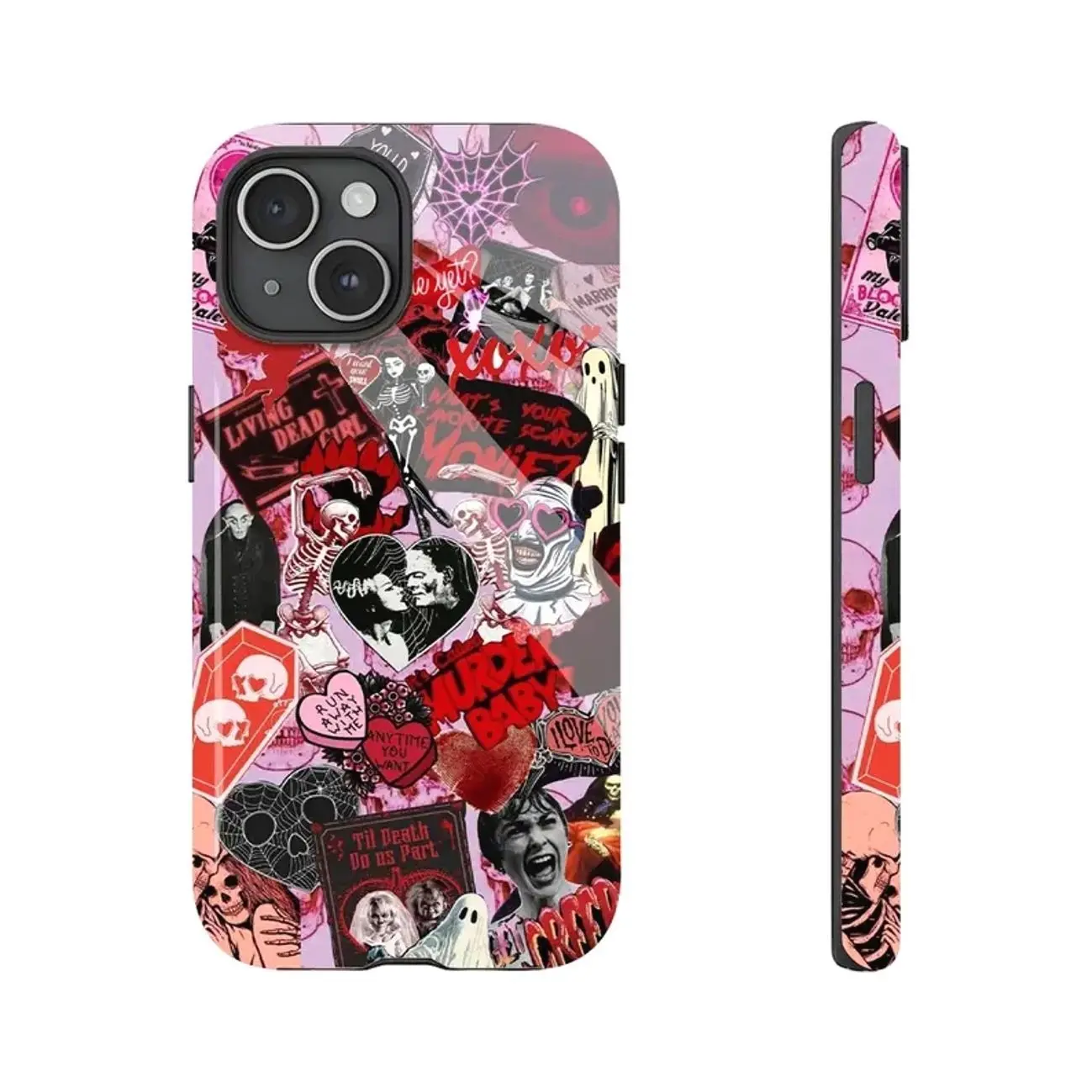 Halloween Bride of Frankenstein Vibrant Graffiti Art Cover Compatible with iPhone X, 11, 12, 13, 14, 15, 16, 17 Plus Pro Promax & SS Galaxy S21-26 Series