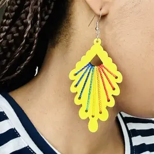 Ivana Wood Threaded Earrings