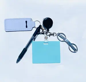 Complete Set Horizontal Erasable Badge Note, Scissors, Pen, Chapstick Holder, Badge Reel