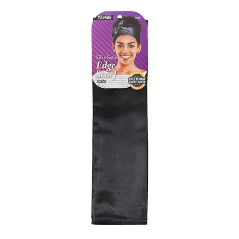 Studio Limited Premium Gentle Touch Silky Satin Edge Scarf, 60in x 4in Lace Design, for Laying Edges, Hair Closures, Laying Edges And Hair Closures