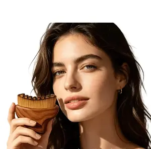 Lymphatic Drainage Massager Face Brush, Lymphatic Contour Face Brush to Sculpt Jawline & Reduce Puffiness Double Chin Reducer, Improves Skin Glow & Absorption, Ergonomic Precise Fit, 2 Pack