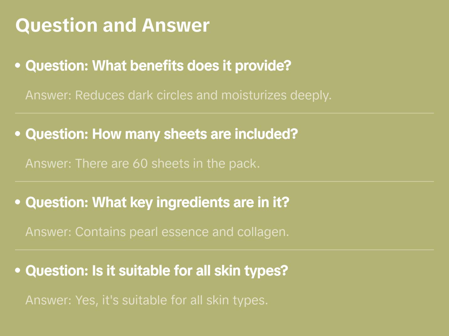 JMsolution Silky Cocoon Home Esthetic Eye Patch Eye Masks 60 Sheets