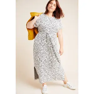 Anthropologie Dolan Left Coast Taleen Textured Midi Dress Plus 1X Gray