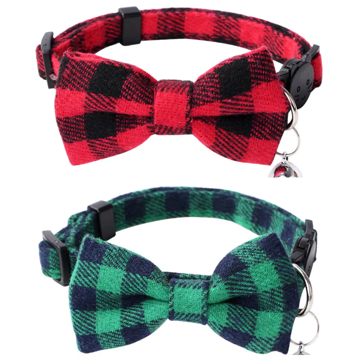 Red + green plaid collar