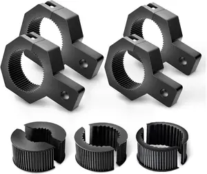 Nilight 90023D 4-Pack Standard 4PCS Mounting Bracket Kit LED Off Road Light Vertical Bar Tube Clamp Roof Roll Cage Holder,2 Years Warranty Black