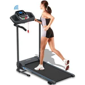 Smart Folding Treadmill for Home Gym, Compact Motorized Running Machine with Manual Incline, Bluetooth App Sync & Heart Rate Monitor, Home Exercise Equipment