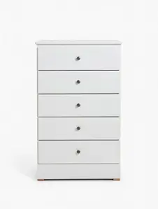 Modern White 5-Drawer Dresser  🤍