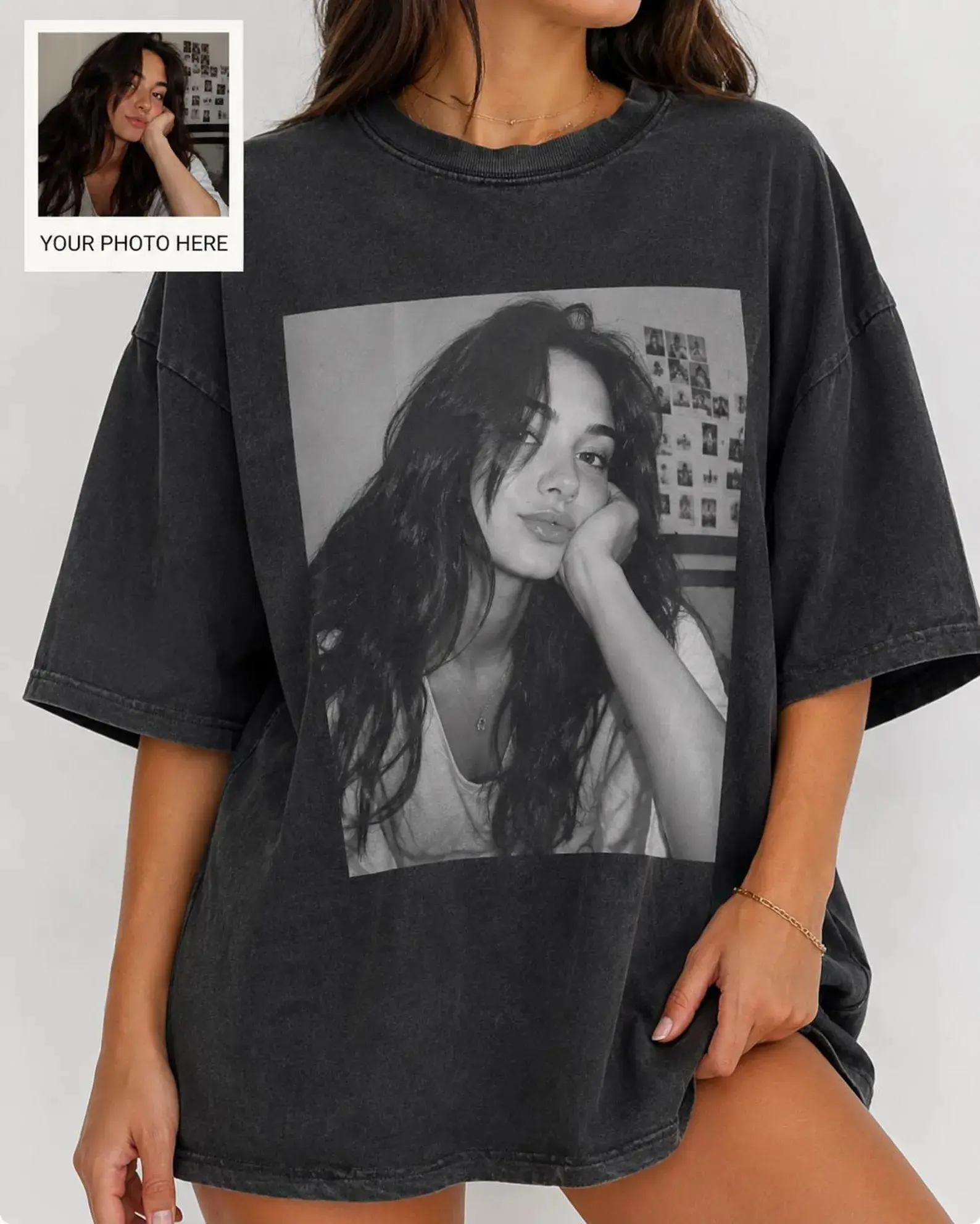 Custom Your Photo Shirt, Personalized Picture Tee, Girlfriend or Boyfriend, Upload Your Own Image, Vintage Custom Photo Gift