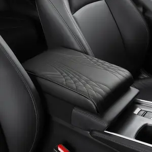 12*7.5*1.5" Thick Car Armrest Cushion Cover Center Console Box Pad Protector Pad Black, Universal Fits For Truck Sedan SUV Car Interior Accessories