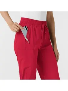 Wink Boundless Scrubs for Women, Bootcut Scrub Pant - Red, S Petite
