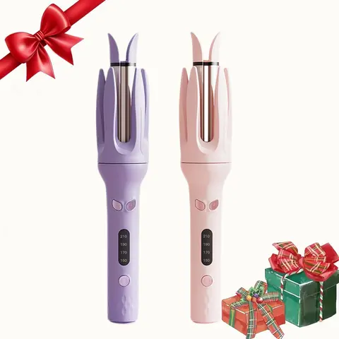 28mm Negative Ion Fully Automatic Electric Rotary Curling Iron - Beauty & Personal Care Hair Tool, Bouncy Easy Curls, Damage-Free, Comfortable Use, US Plug, USB Charging, Adjustable Heat Suits Your Hair Type, Auto-Stop, Home Styling Gift
