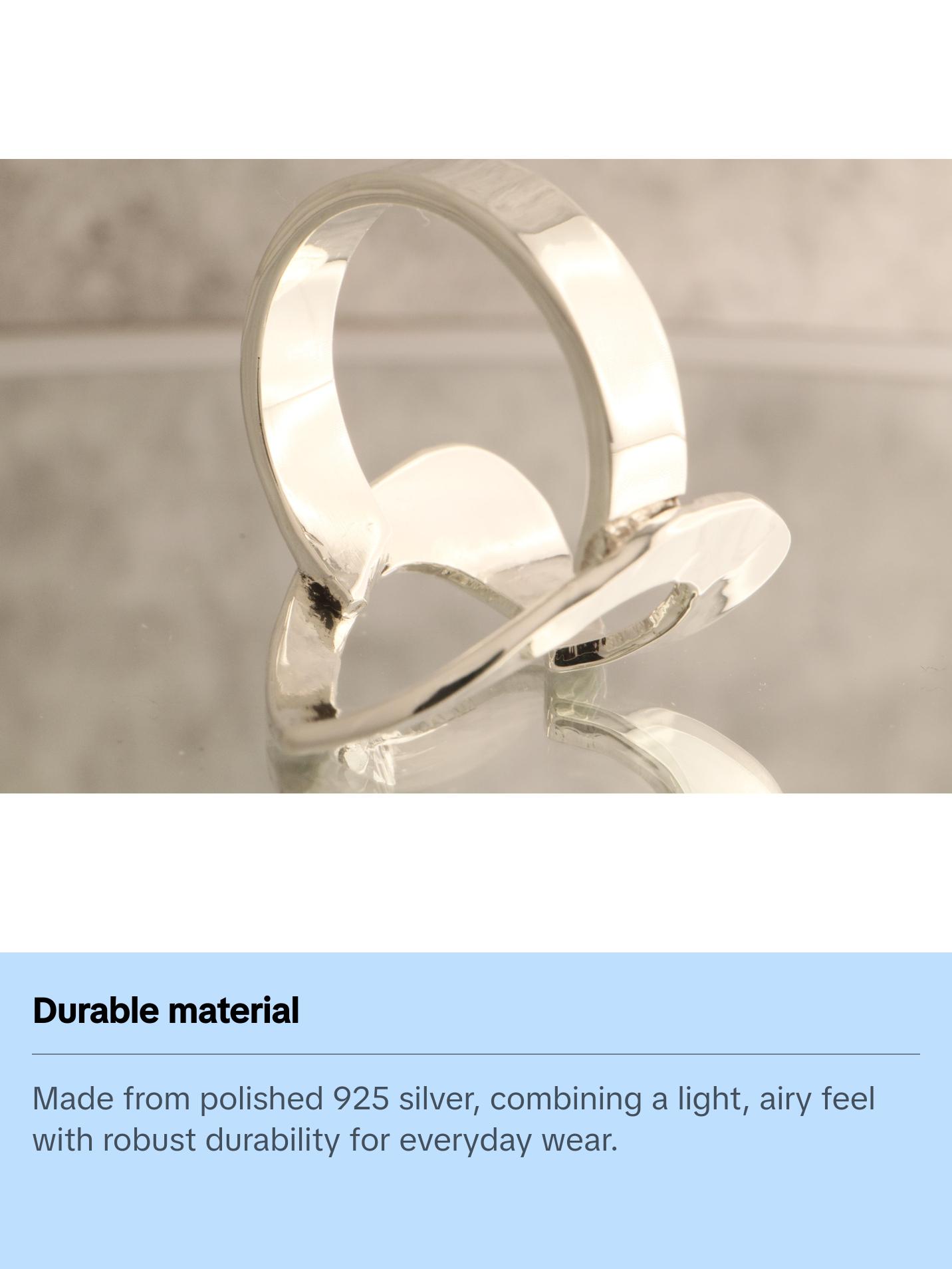 Heartfelt Embrace - 7.5 Grams Of 925 Silver Heart Ring