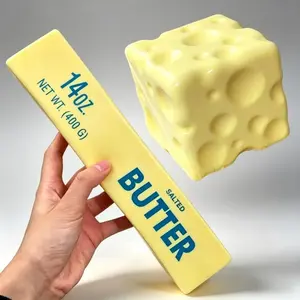 Cheese Stick Squishy Toy Slow Rebound Soft Fidget Stress Relief Squeeze Funny Prank Toy Anti Anxiety Gift