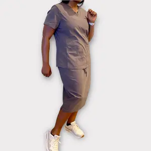 Gray ModestiFit Scrub Set