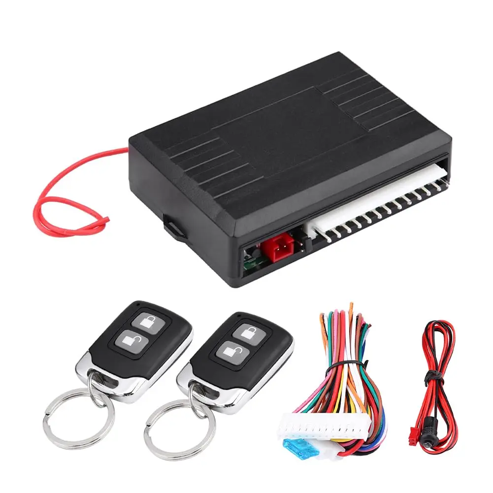 Car Keyless Entry System  Remote Cars Door Lock Kits Universal Vehicle Central Locking Control Set With Hardwired Controlling Box 2 Key Fobs For Truck Versatile Automotive Security Supplies