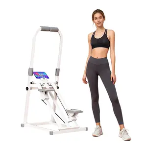 Virplik Steppers for Exercise at Home Foldable Stair Stepper with Handlebar Adjustable Resistance Timer Phone Holder Quiet Climber Cardio Equipment 440lb Capacity for Home Gym home  gym  flooring frame home-upgrade climber workout machine