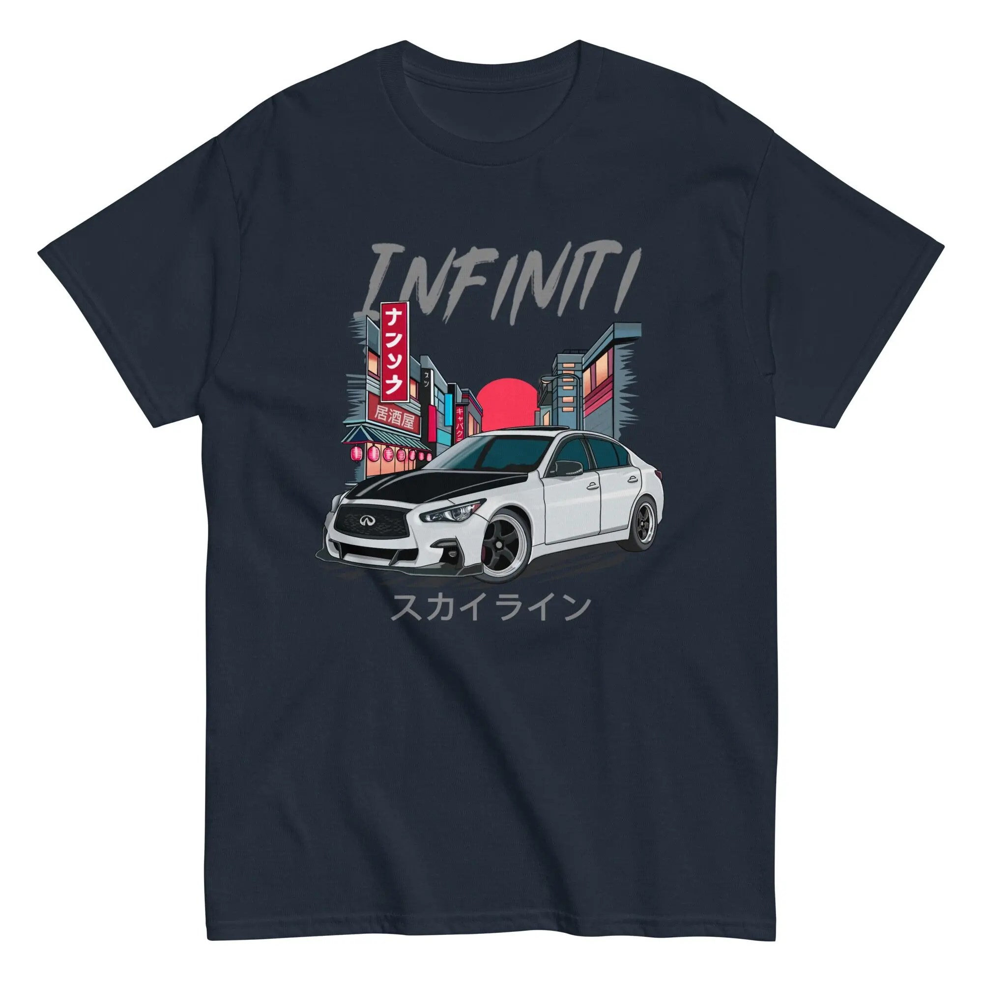 Street-Style Infiniti Q50 Skyline T-Shirt Sweatshirt Hoodie - Japanese Car Culture Tee - Modified Car Enthusiast Unisex Classic Tee
