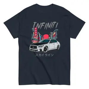Street-Style Infiniti Q50 Skyline T-Shirt Sweatshirt Hoodie - Japanese Car Culture Tee - Modified Car Enthusiast Unisex Classic Tee