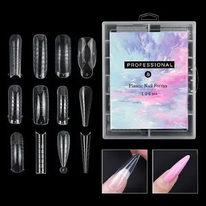 Crystal Nail Extension Kit, Quick Light Therapy Nails, Paperless Design, 120 Pieces Per Box, Perfect for Manicure & Pedicure, Nail Art Design