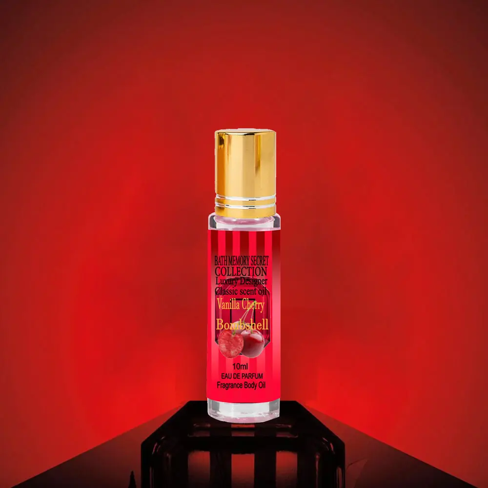 10ML Women's Cherry Vanilla Perfume Oil, Floral & Sakura Scented Fragrance, Floral Sweet Fruity, Long-Lasting Rose Aroma, Concentrated Perfume Oil, Perfect Gift for Him Her, Cherry Intense Perfume, Floral Scents, Fragranced, Flower Fruit Fragrance
