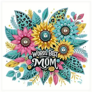 Sunflower Pattern DIY Diamond Arts Colorful Painting Kit without Frame, 5D Special Shape Diamond Art Kit for Beginners, Crafts, DIY Wall Art Decor